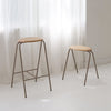 Odc stools - wooden seat and metal legs