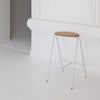 Odic8 minimalist stool with wooden seat