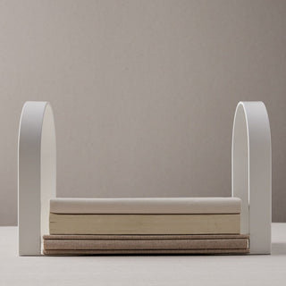 Books in arched bookends