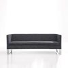 Quion Sled Base Sofa - Modern Gray Couch