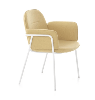 Yellow Reptile10 chair with white frame