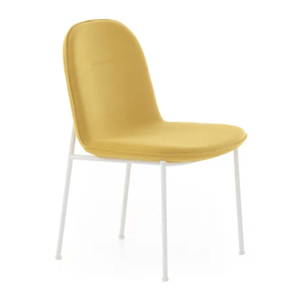 Yellow chair with white legs