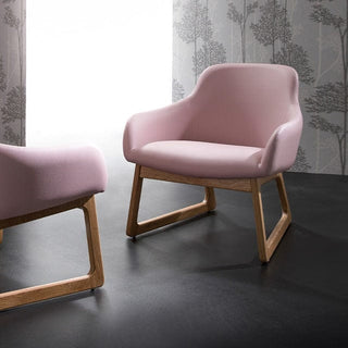 Ross Didier Tiller Oak Collection pink armchair