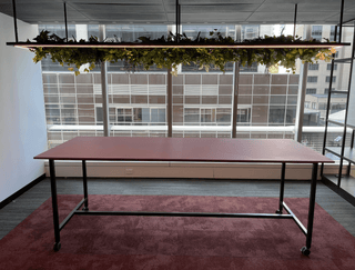 Office table with greenery, screenshot from Jan 7, 2023.