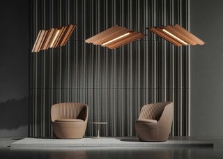 Shelly Beige wide shot of modern lighting and furniture