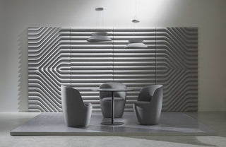 Shelly Mini Grey chairs and table in modern wide shot