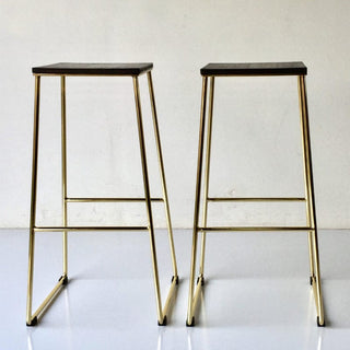 St. Dennis bar stools with gold legs