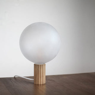 Table lamp with globe shade