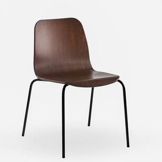 Tiller Slim Four Leg Chair - Dark Wood