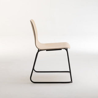Tiller Slim Sled Chair - Side View