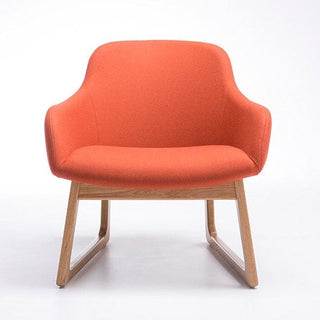 Tiller lounge chair in orange fabric