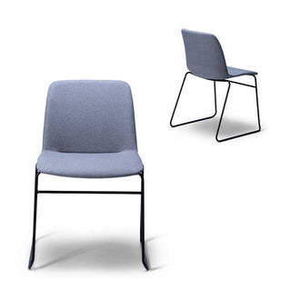 Twofour chair with black frame and blue fabric