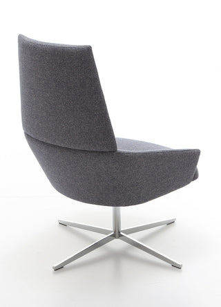 Modern gray chair with metal base