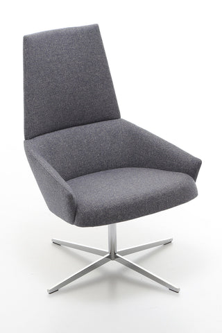 WALLSTREET_30 Grey Fabric Swivel Chair