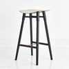 Dowel bar stool with black legs