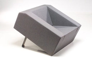 Photo of modern geometric gray chair
