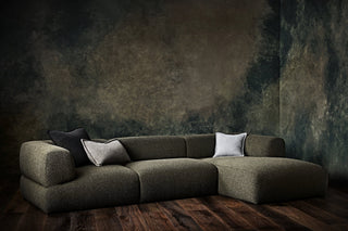 Modern sectional sofa with pillows